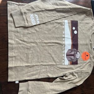 GAP Kids Beige Star Wars Mandalorian Long Sleeve Tee